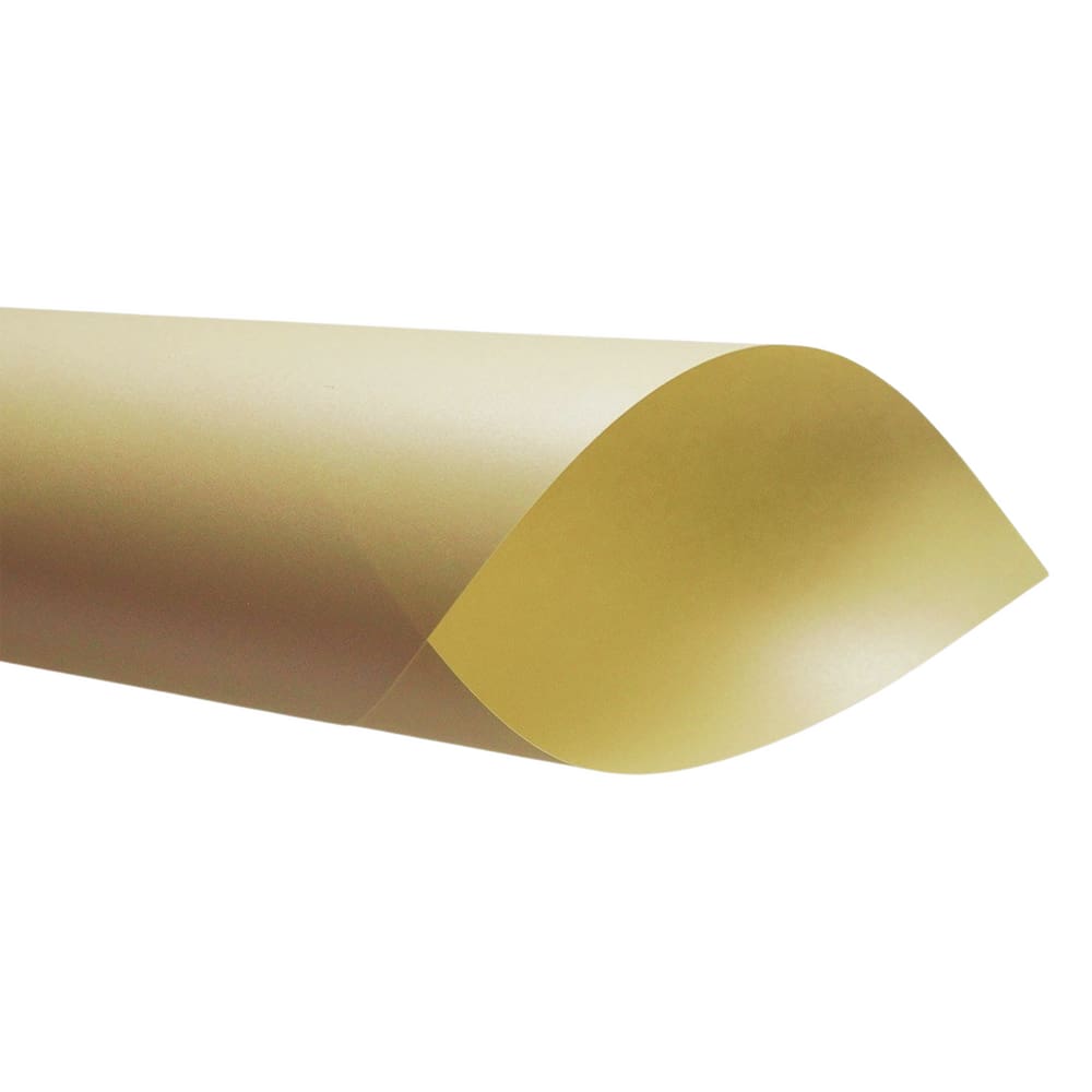 Papel Perolado 180g – Formato A4 Amarelo Baunilha - 10 folhas