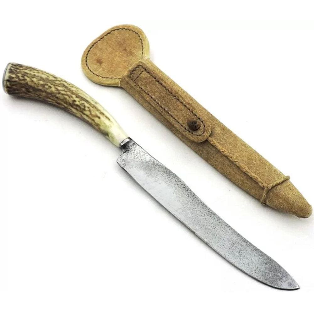 Faca Colecionador  Antiga Toledo Cabo Cervo Lâm 13 cm.