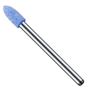 Ponta Montada 4Mm Rebolo Azul Bala Haste 3Mm Micro Retífica