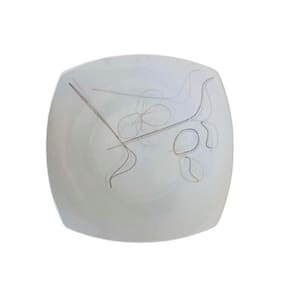 Prato Quadrado 26X26Cm Porcelana Mesa Posta Italiana Bugatti