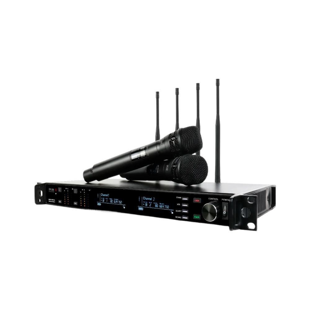 Microfone sem Fio Duplo Dylan QS-10 M2 True Diversity