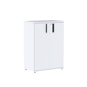 Armário Intermediário 02 Portas Pivotante Aic1100 Branco/Preto