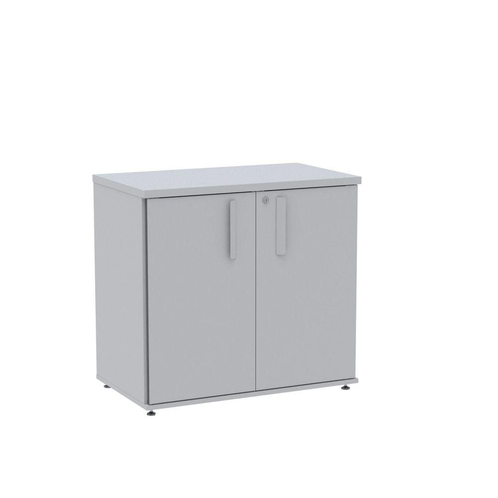 Armário para Escritório Baixo 02 Portas Pivotante Abc745 Cinza