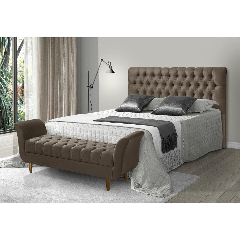Cabeceira para Box Queen 160x130cm Iasmin Marrom