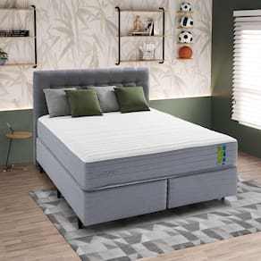 Colchão King Enrolado Espuma 193cm Freshcore Branco / Cinza