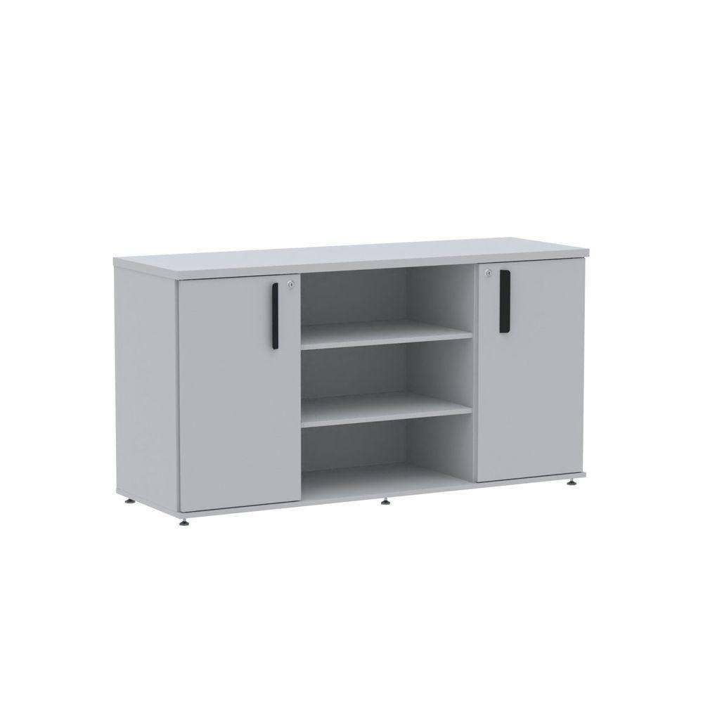 Armário Credenza 02 Portas Pivotante Credc1400 Cinza