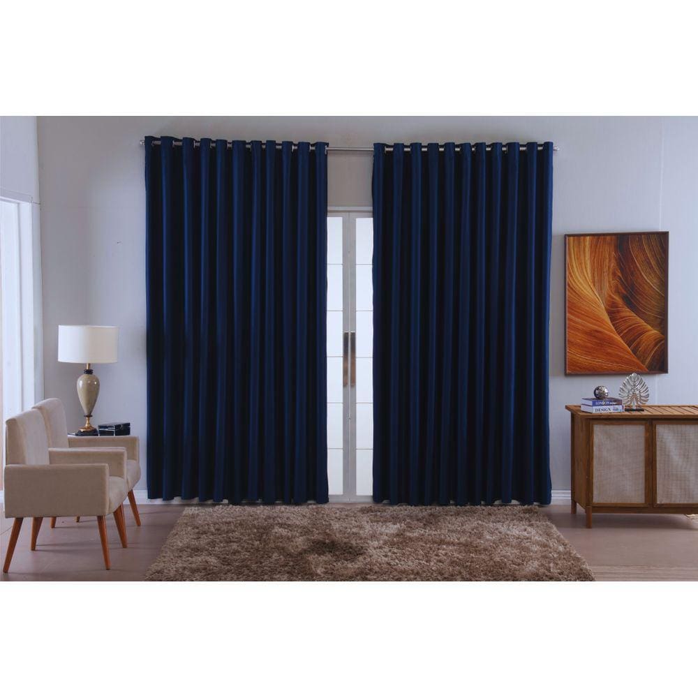 cortina para sala quarto blackout tecido 4,00x2,50 ellegance