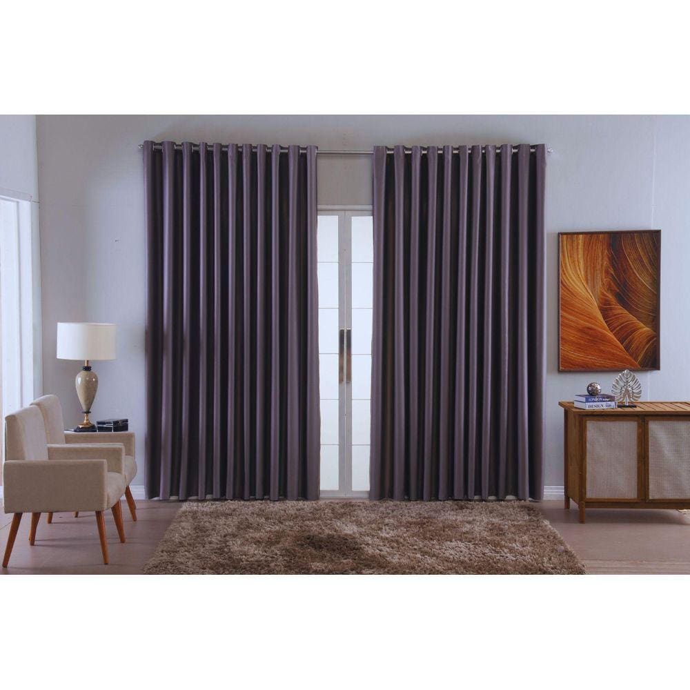 Cortina Para Sala Quarto Blackout Tecido 5,00X2,80 Ellegance
