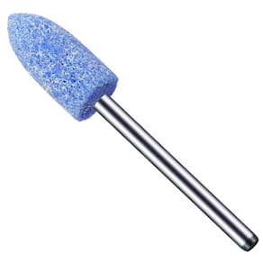 Ponta Montada 8Mm Rebolo Azul Bala Haste 3Mm Micro Retífica