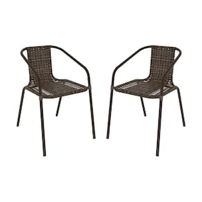 Kit 2 Cadeiras De Jardim Junco Sintético Multimóveis Cr8006 Café Mesclado