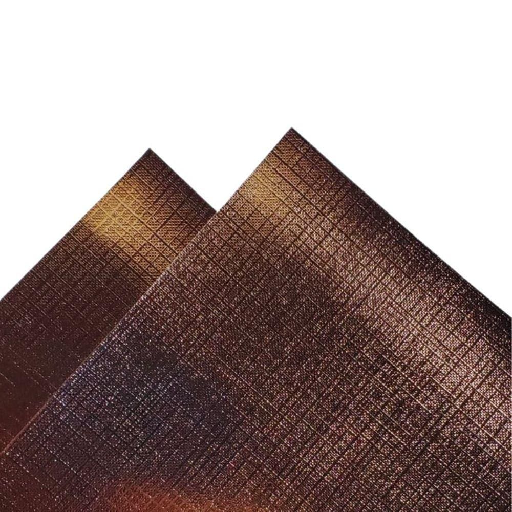 Papel Laminado Telado Pacote com 10 folhas A4 Rosê Gold - 180G/m²