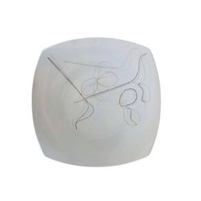 Prato Quadrado 26X26Cm Porcelana Mesa Posta Italiana Bugatti