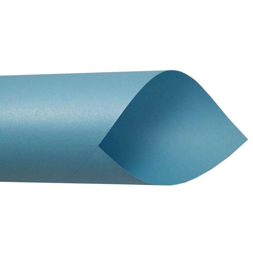 Papel Perolado 180g – Formato A4 Azul Céu - 10 folhas