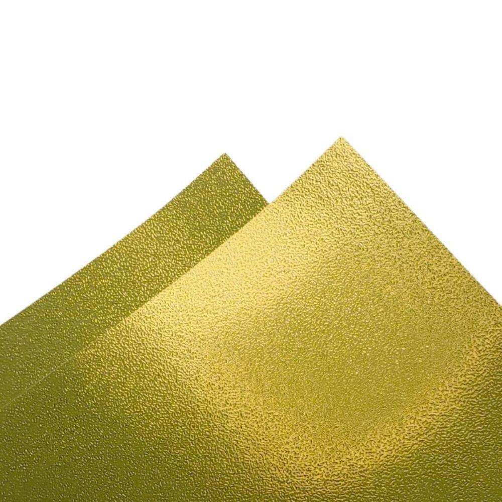 Papel Laminado Casca de Ovo Pacote com 10 folhas A4 Dourado Ouro - 250G/m²