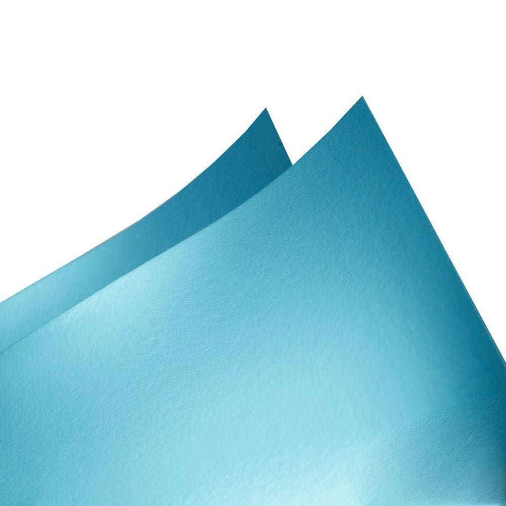 Papel Lamicote Laminado Pacote com 10 folhas A4 Azul - 250G/m²