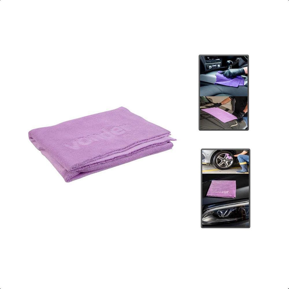 Toalha Microfibra Extramacia Seca Automotiva 60X40Cm Roxo
