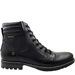 Coturno Masculino Casual em Couro Zíper Lateral Pegada Action 180748