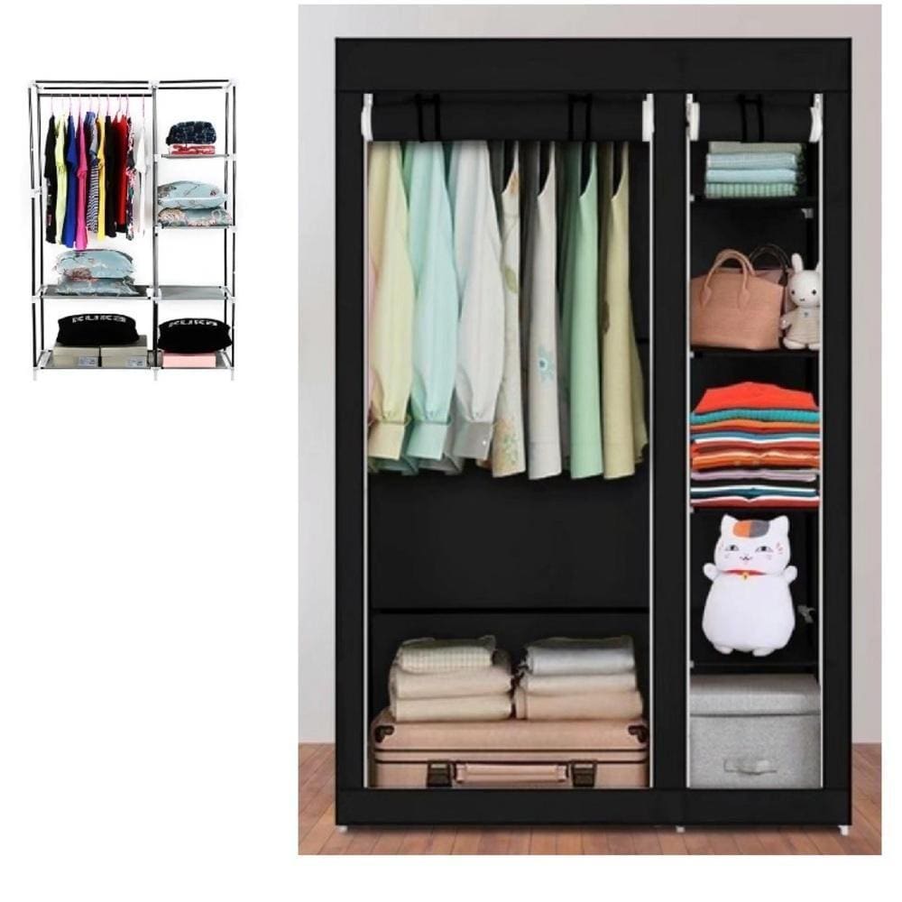 Guarda Roupa Duplo Portatil Cabideiro Arara Roupas 5