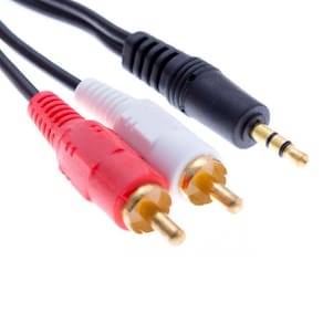 Cabo Fio Adaptador P2 Macho Para 2X Rca Macho 3 M Metros