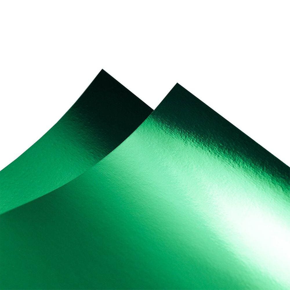 Papel Lamicote Laminado Pacote com 10 folhas A4 Verde Escuro - 250G/m²