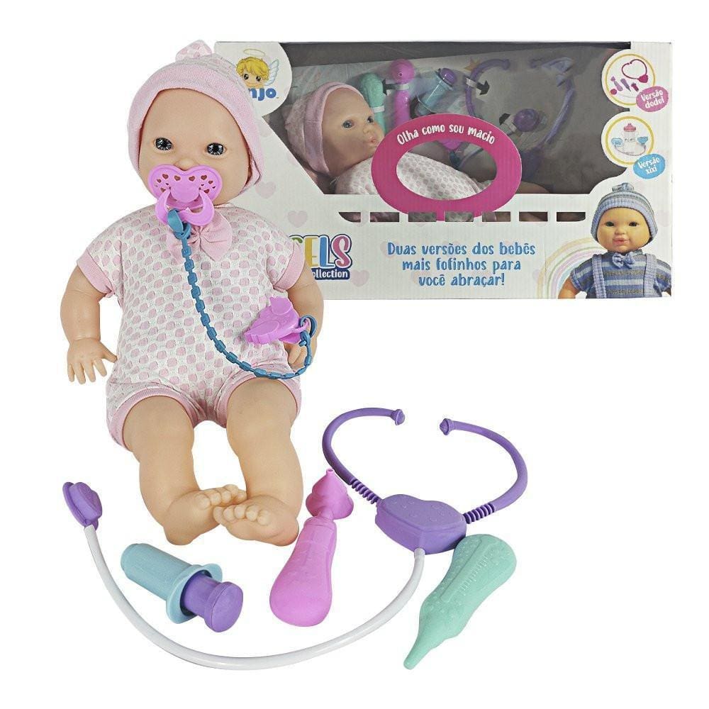 Boneca Angels Menina Na Versão Dodói Ou Xixi Com Acessórios