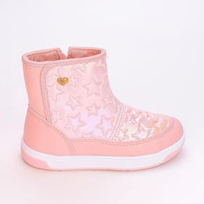Bota Infantil Cano Médio Kidy Astral Estrelas Rosa