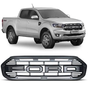 Grade Raptor Frontal Ford Ranger 2020 a 2022 Moldura Preta