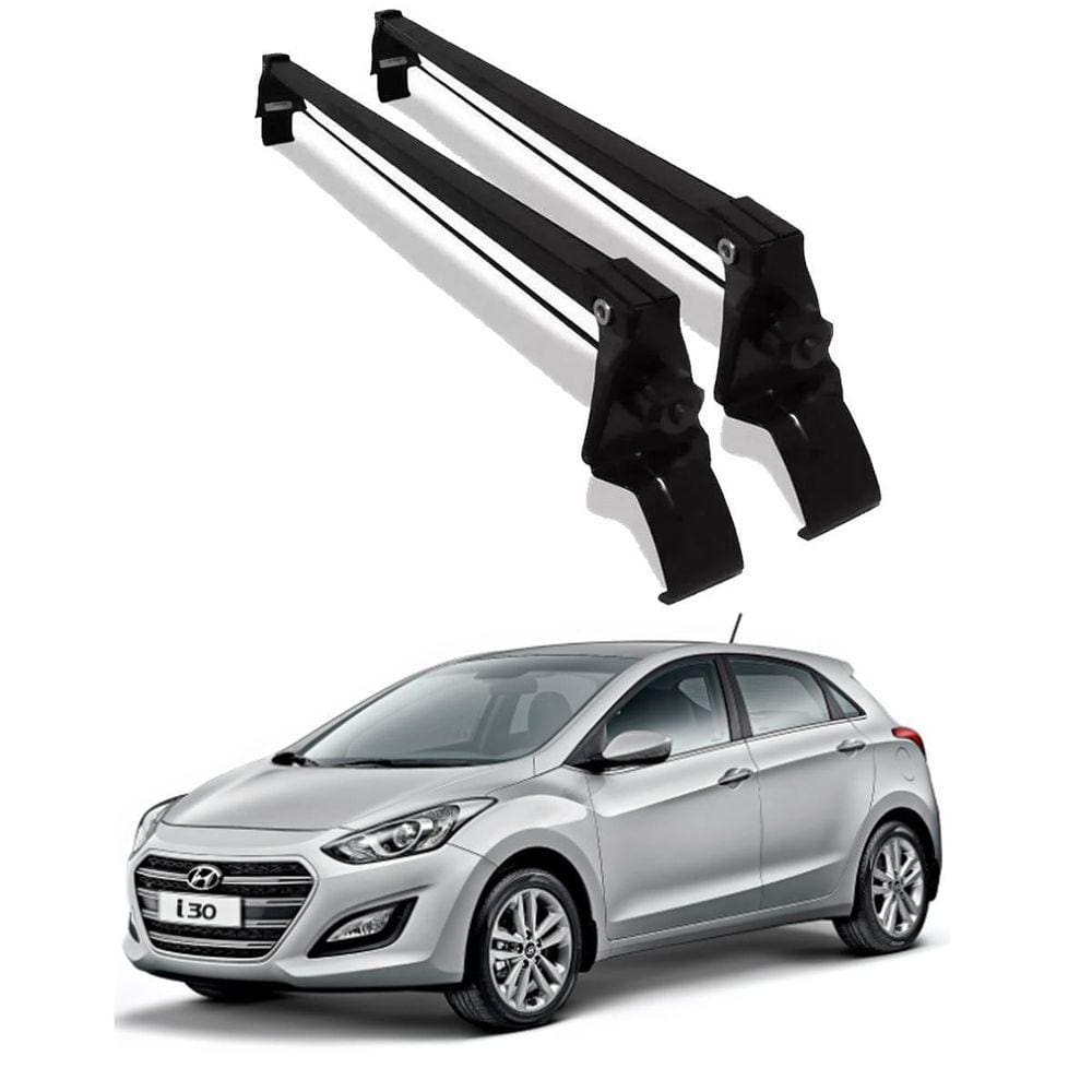 Rack Teto Hyundai I30 2009 A 2013 Fixado Entre Portas Preto