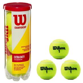 Kit Bolas de Tênis Championship Feltro Dura Weave 3 Unidades Wilson
