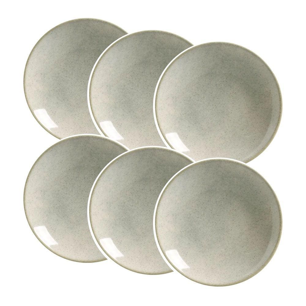 Conjunto de 6 Pratos Fundo em Cerâmica Coup Mali 25cm - Alleanza