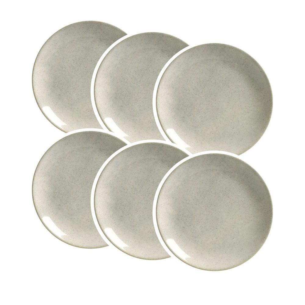 Conjunto de 6 Pratos Sobremesa de Cerâmica Coup Mali 21cm - Alleanza