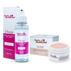 Kit Gel Led Uv Autonivelante Nude 24G + Prep Spray 120Ml