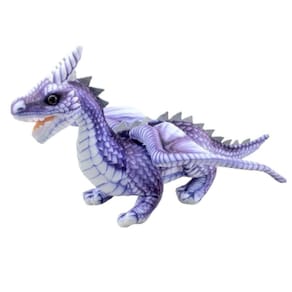 Dragão Pelúcia Asas Roxo 45 Cm Comprimento Antialérgico