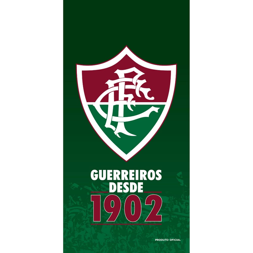 Toalha de Banho Praia e Piscina Brasão Fluminense Licenciado Times Buettner Veludo Estampada