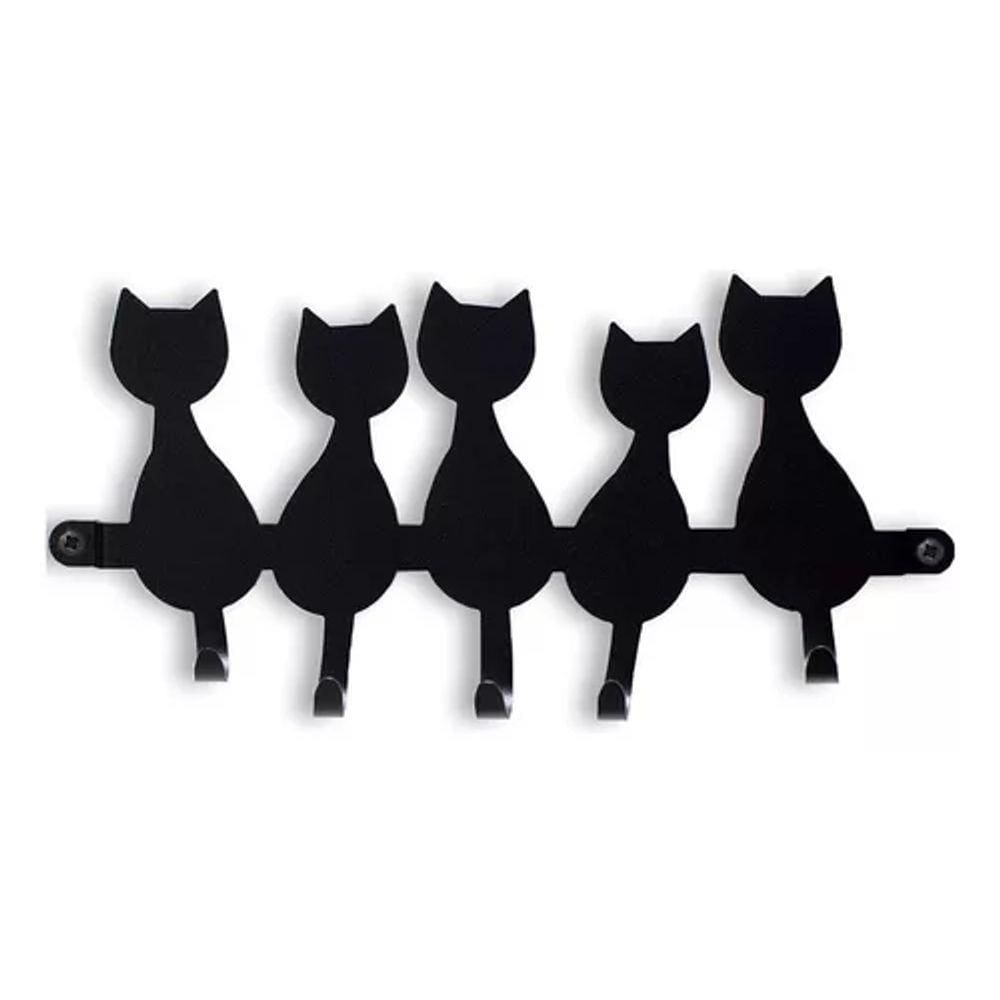 Porta Chaves Gatos Preto