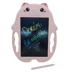 Lousa Magica Tablet para Escrever ou Desenhar Color Porco Rosa LM0021 - Dorémi