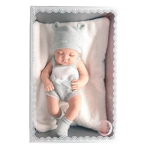 Boneca Bebê Realista Baby So Lovely Grande Olhos Fechados 38cm 205-1 - Dorémi