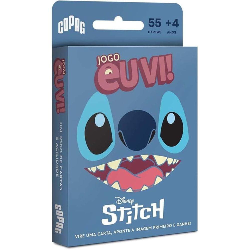 Jogo Cartas Copag Eu Vi! Disney Stitch Pense Rapido Achou?