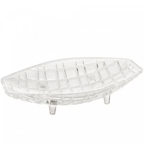 Centro de Mesa Cristal Deli Lyor 26x14x5,5cm Fruteira Decorativo Sala Jantar