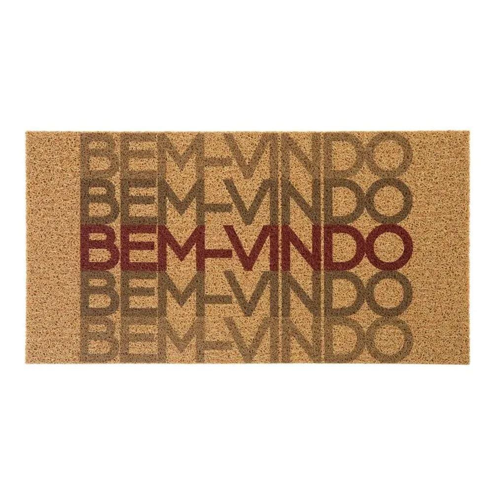 Capacho Para Entrada Vinil 40cm x 75cm Bem vindo Degradê - Kapazi