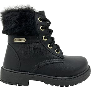 Bota Coturno Infantil Menina Casual Dia a Dia com Pelinhos Unipasso 106.04