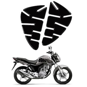 Protetor Tanque Adesivo Em 3D Lateral Moto Preto Preto