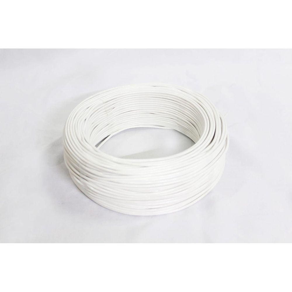Fio Cabo Flexível 6 Mm 50 Metros Branco