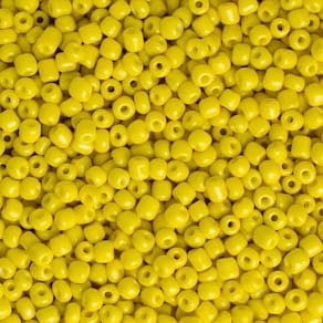 Miçanga Vidro Amarelo 3,6Mm 100G Para Guia Umbanda Candomblé