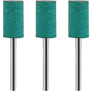 Kit 3 Pontas Montadas Borracha 10Mm Haste 3Mm Micro Retifica