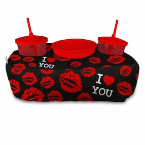 Almofada Kit Cinema Pipoca 2 copos canudo e balde I Love You