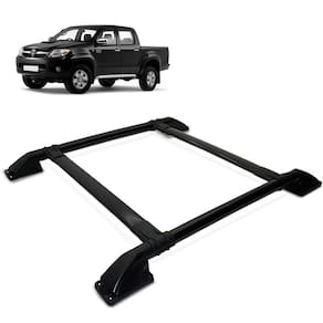 Rack De Teto Bagageiro Hilux 2005 a 2015 Preto Tubolar
