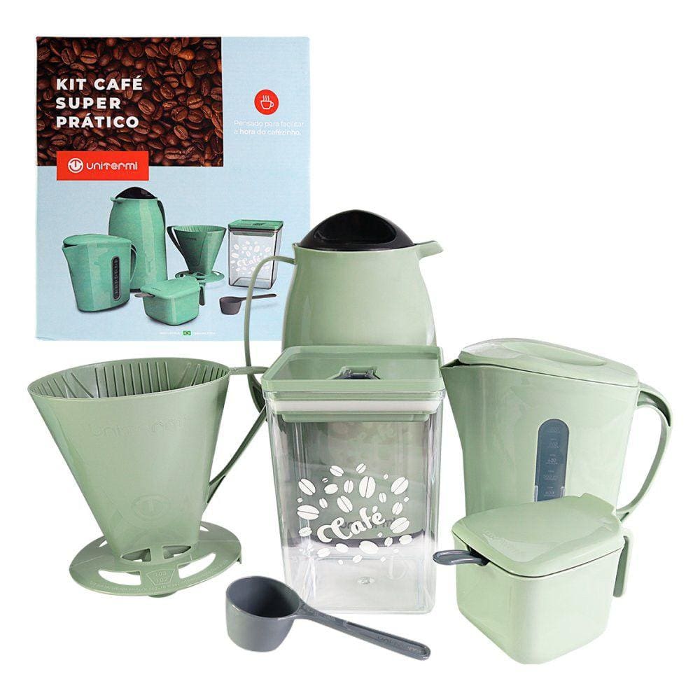 Kit Café Super Prático com 6 Peças Verde