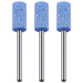 Kit 3 Ponta Montada 8Mm Rebolo Azul Haste 3Mm Micro Retífica