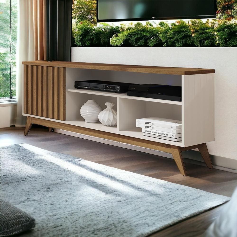 Rack Malbec Wood Ripado Off White/Freijo - Giga